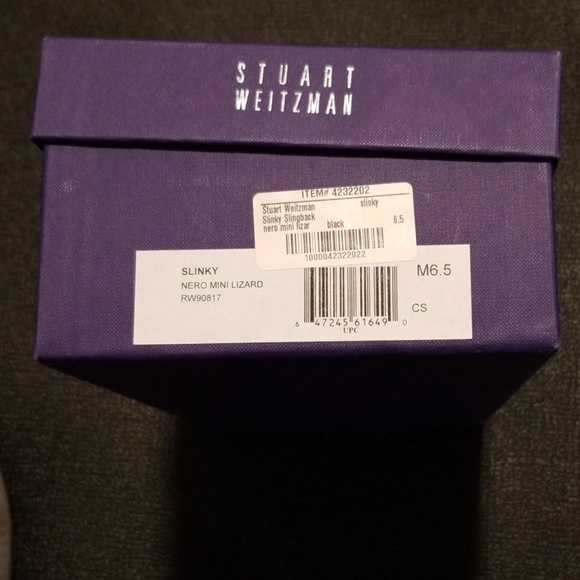 Sz 6.5Ladys open to slinky slingback black heels - Picture 6 of 7